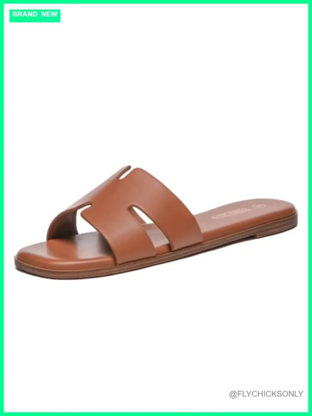 Women's Dressy Flat Slide Sandals with Cushioned Footbed